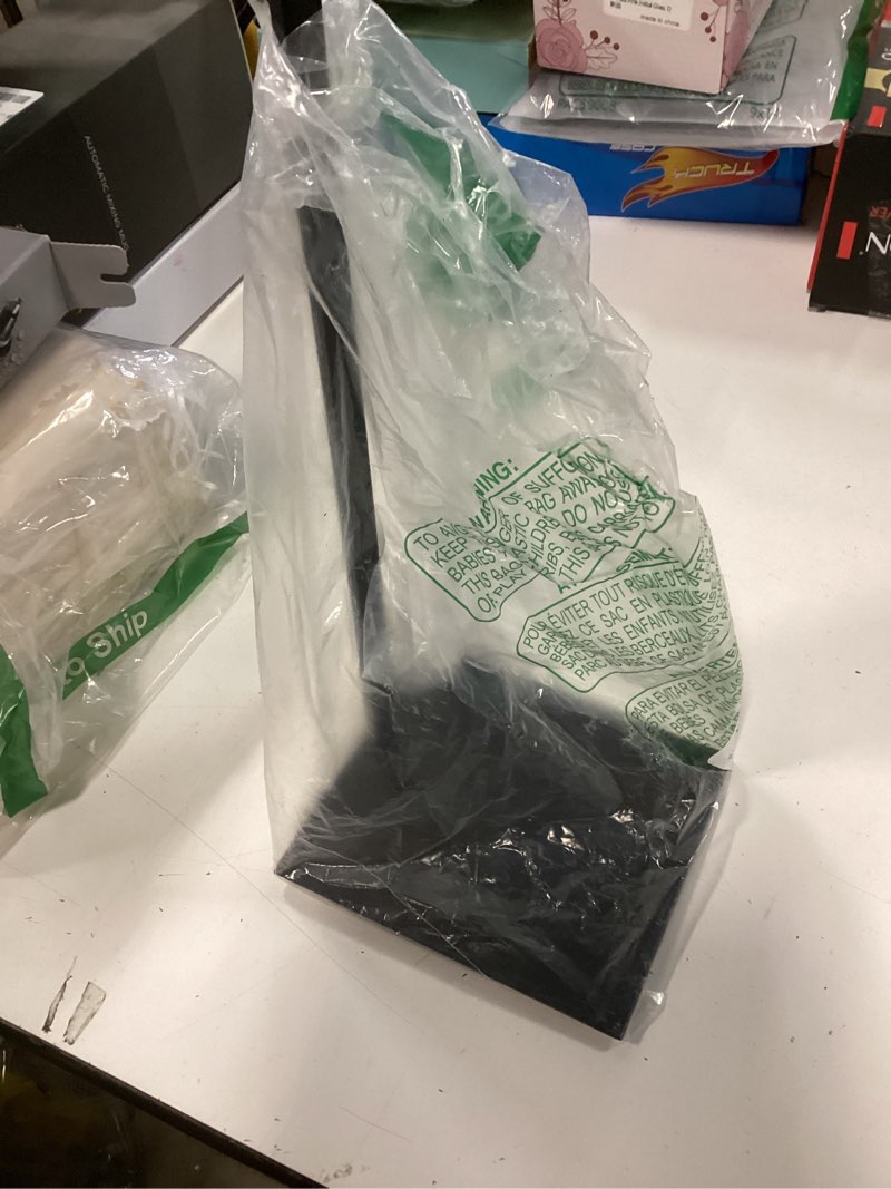 Condition photo showing As Is for (INCOMPLETE) purse holder,Adjustable Purse Display Stand,Black Handbag Display Stand,Hanger Rack for Bags,Suitable for Desktops,Wardrobes and Commercial Storeshook Stand 1 Pcs