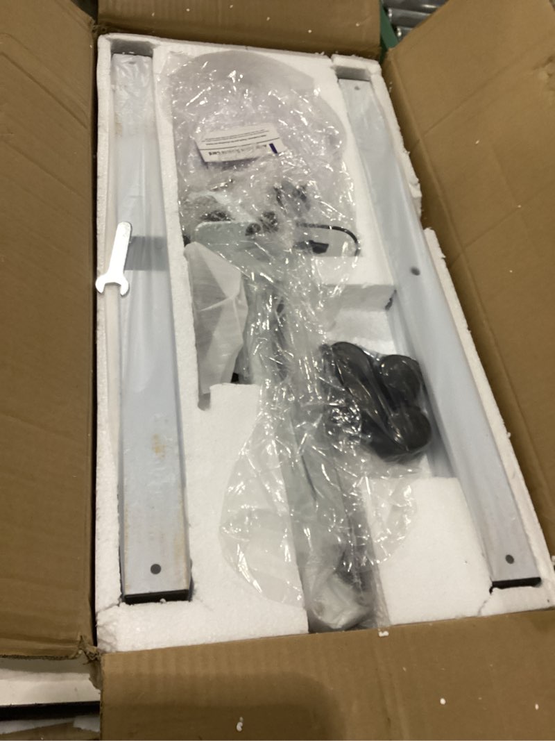 Condition photo showing New/Like New for 10X Magnifying Glass with Light and Stand, 24W & 2200 Lumens Infinite Warm-Cold Dimming Mag Lamp for Estheticians, 2-in-1 LED Floor Lamp with 4 Wheel Rolling Base for Crafts Reading Facial Nail 4-Wheel Floor Lamp White