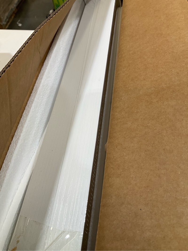 Condition photo showing Good Condition for bayka floating shelves white, 22.5 inches rustic wood wall mounted shelves for bathroom, bedroom, living room, kitchen & office, hanging display shelf with 22 lbs capacity