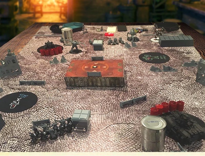 melee mats wargaming battle mat, 48"x72" - terrain for warhammer 40k, dungeons and dragons, tabletop rpg, miniatures & strategy games - durable vinyl