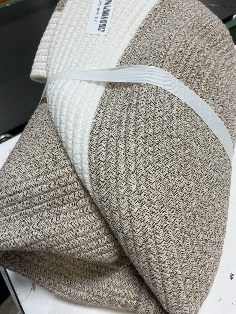 Condition photo showing As Is for changing baskets set,moses basket with pad and diaper caddy,set of 2 baskets,portable cotton rope woven basket,replaceable pad,gifts for newborn 28.7" x 15.7" x 7.8"?brown?