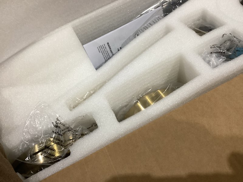 Condition photo showing Good Condition for 52'' Ceiling Fans with Lights, Modern Ceiling Fan with Remote Control, Indoor Outdoor Ceiling Fan for Living Room, Bedroom, 5 Blade 3 Color Temperature LED Dimmable (Black & Gold) Black and Gold