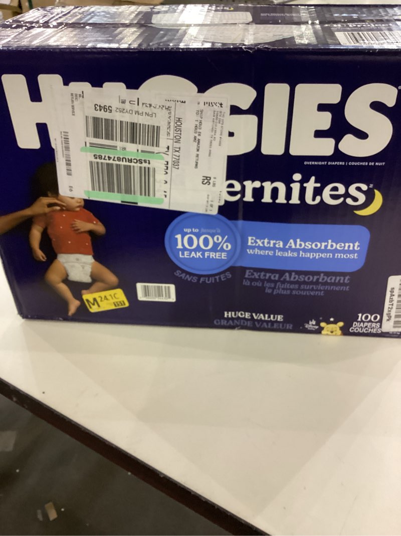 Huggies Size 4 Overnites Baby Diapers: Overnight Diapers, Size 4 (22-37 lbs), 100 Ct, Packaging May 