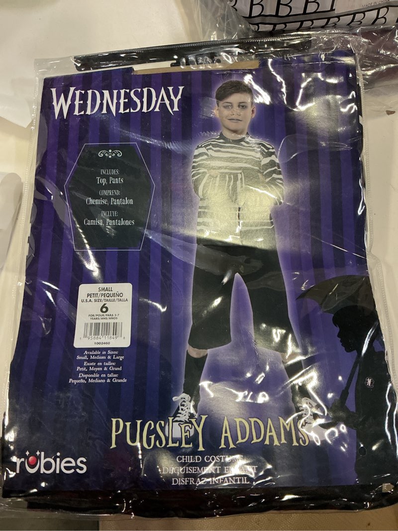 Condition photo showing New/Like New for rubies wednesday: puglsey addams costume for kids, boy's small