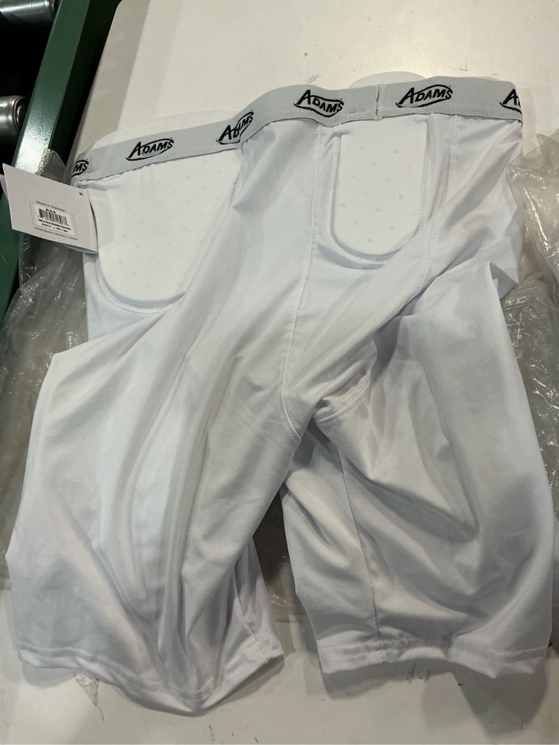 Condition photo showing Good Condition for adams high rise varsity all-in-one football girdle with integraded pads, large, white