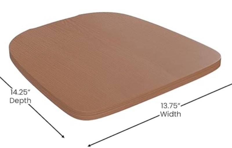 poly resin wood seat for colorful metal chairs color teak