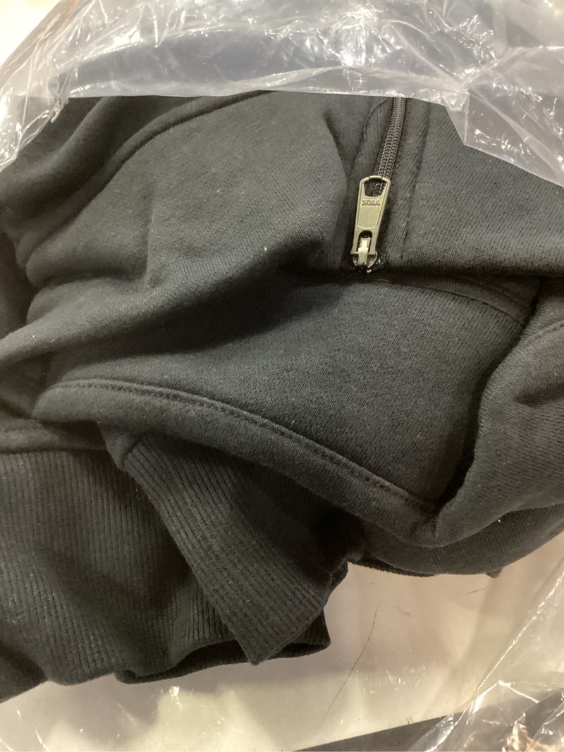 Condition photo showing Good Condition for amazon essentials men's quarter-zip fleece pullover jacket, insulated for cold weather recycled polyester black xx-large