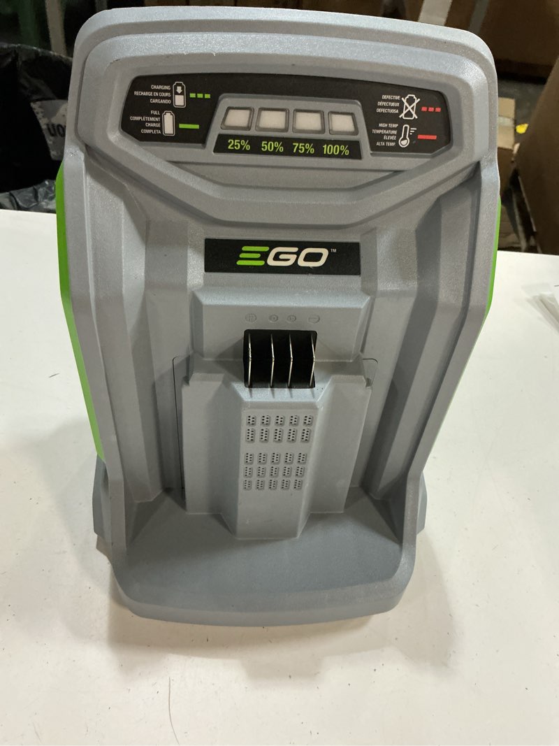 Condition photo showing As Is for ego 56 -volt, lithium ion (li-ion) battery charger