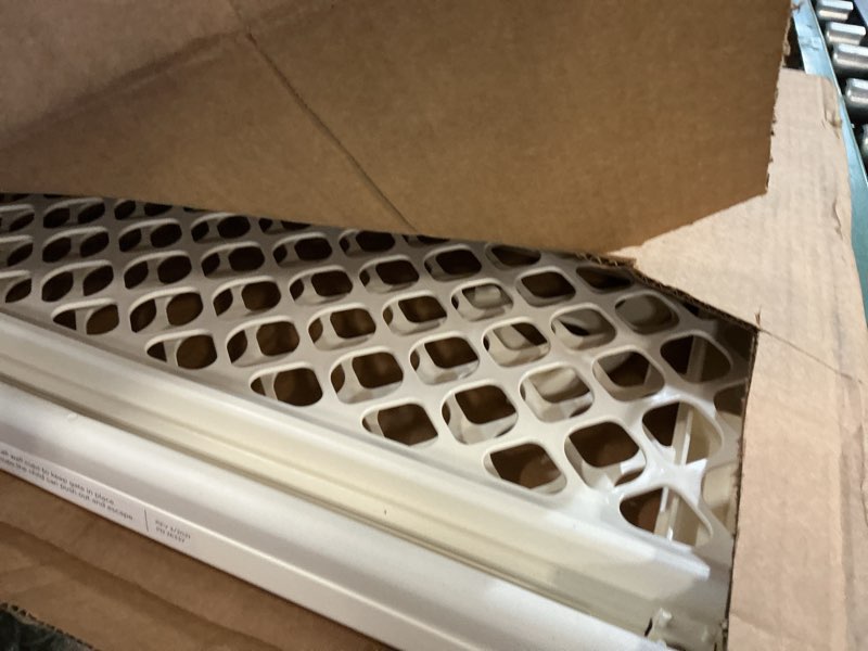 Condition photo showing As Is for toddleroo by north states - supergate ergo baby gate: plastic baby gate for stairs & doorways - adjustable indoor safety gate - made in usa - 26 to 42 inches wide - 26 inches tall - ivory
