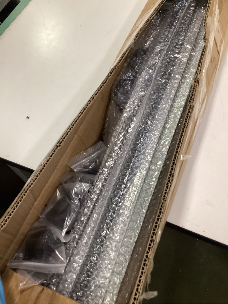 Condition photo showing Good Condition for 10 Pack Wrought Iron Balusters, 1/2" x 44" Balusters for Staircase Interior, Decorative Metal Stair Spindles with 20 Fixed Swivel Shoes, Satin Black 44"H S-Scroll