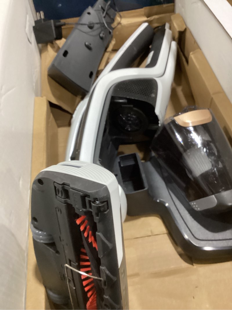 Condition photo showing As Is for Electrolux Ergorapido Cordless 2-in-1 Vacuum Cleaner with High Suction Power and 180° EasySteer Mobility, 48-Minute Run Time, 2 Power Modes, Satin White