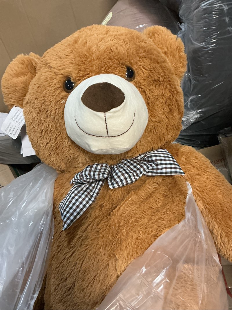 Condition photo showing Good Condition for MaoGoLan Giant Brown Teddy Bear 4 Feet,Adorable and Cuddly Big Bear Stuffed Animal 47", Classic Teddy Bear Plush Gift Decoration for Baby Shower,Party,Birthday,Valentines Day Dark Brown 47 inches