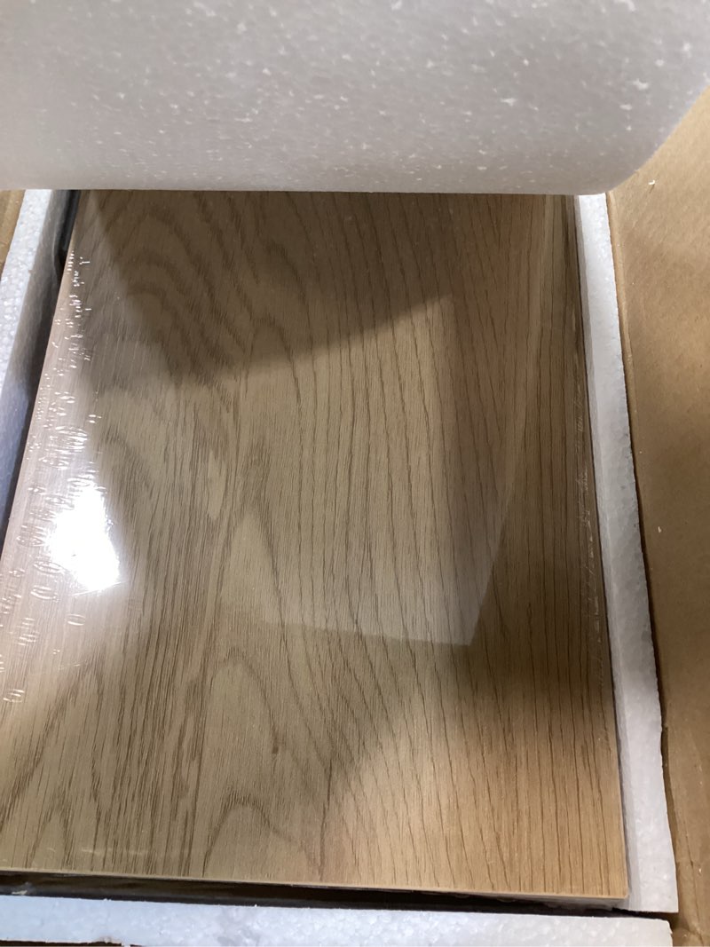 Condition photo showing Good Condition for Fun Memories 40" Floating Shelves for Wall, 8 Inch Deep Floating Shelf for Books, Deep Bathroom Shelves Wall Mounted, Rustic Display Shelf for Kitchen, Bedroom, Living Room, Oak Color, 2 Pack Oak 40 Inch, Set of 2