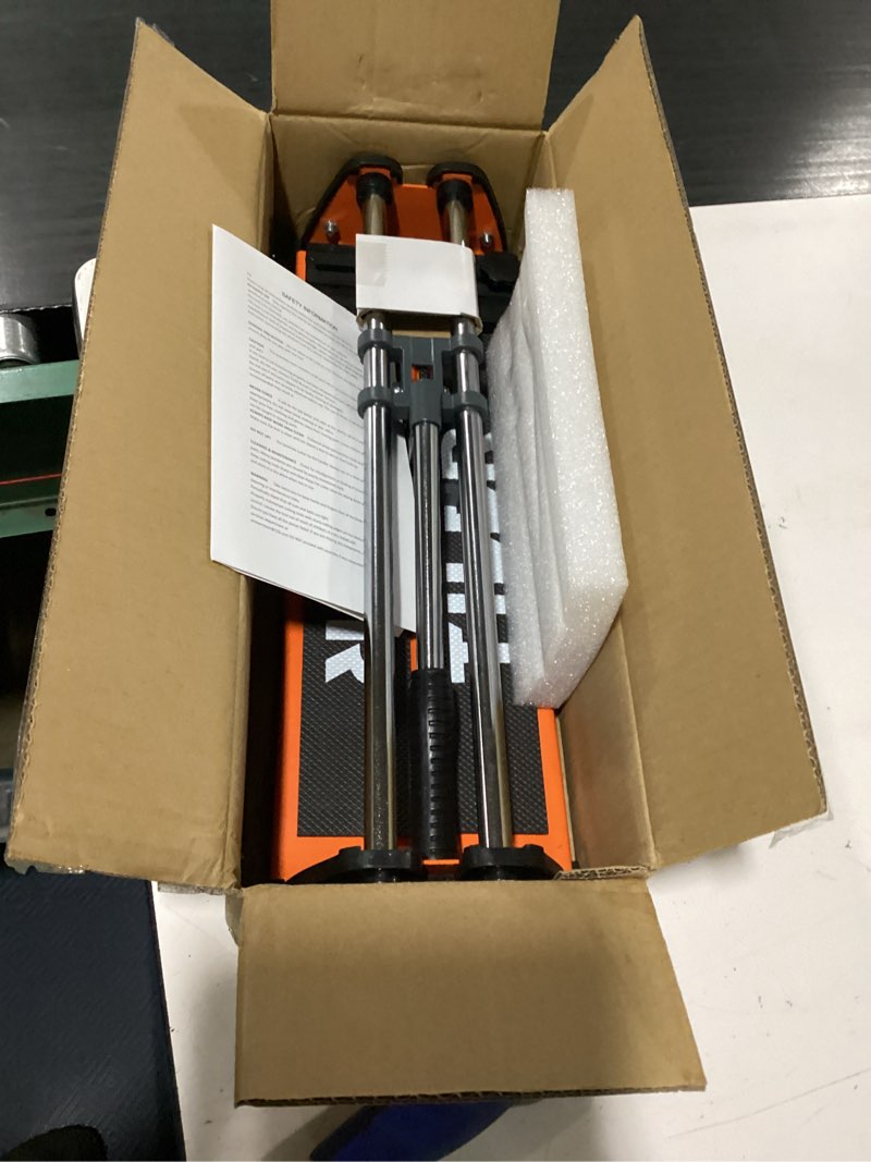 Condition photo showing New/Like New for manual tile cutter, 17 inch professional ceramic tile cutter with durable & sharp tungsten carbide cutting wheel, tile cutter tools for cutting porcelain floor with anti-slip handle & feet