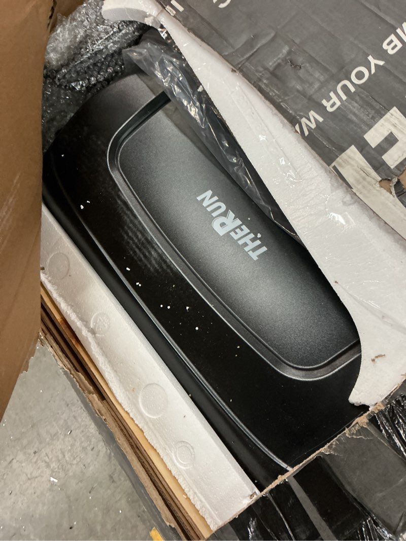 Condition photo showing As Is for The run  t15 basic orange and black treadmil