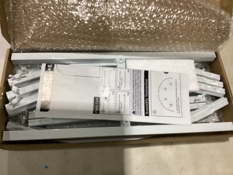 Condition photo showing Good Condition for putros metal arch backdrop stand 6.6ft white wedding backdrop stand square arch frame for birthday party bridal baby shower ceremony decoration 6.6x3.3ft(hxw) white
