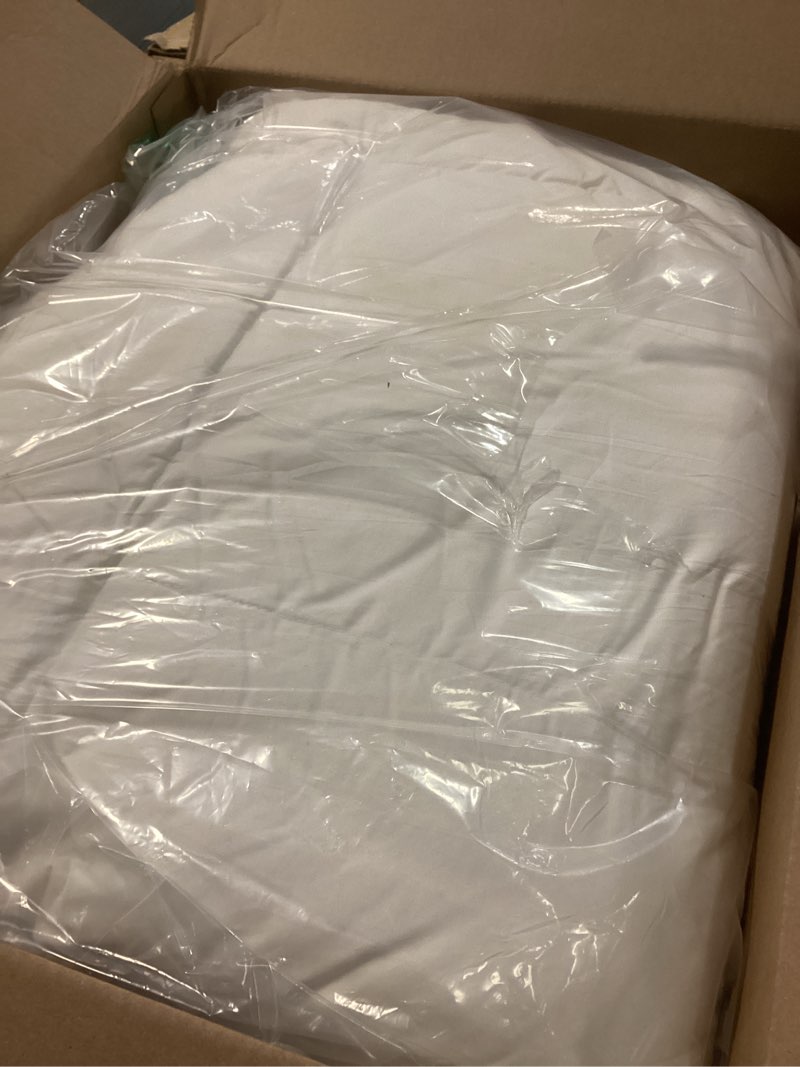 Condition photo showing Good Condition for martha stewart white goose king size feathers down fiber comforter, 100% cotton duvet insert king, hotel luxury hypoallergenic comforter 68oz all season medium warmth 106 x 90 inch white/all seasons king