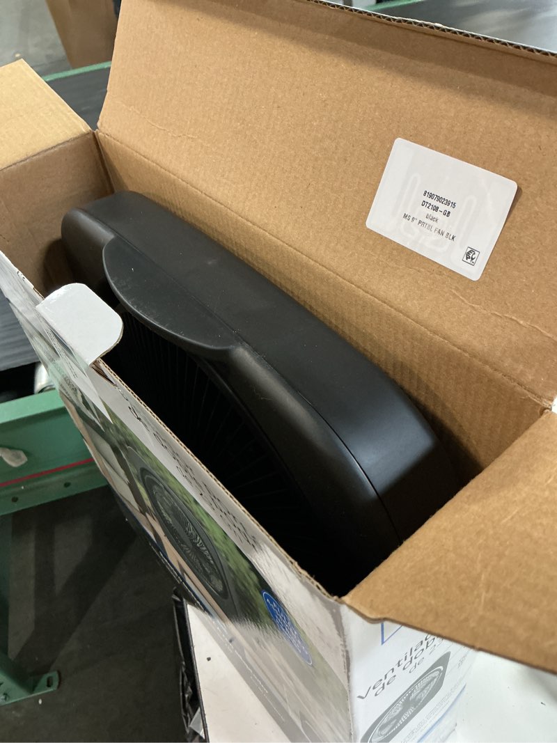 Condition photo showing As Is for mainstays 9" portable fan black