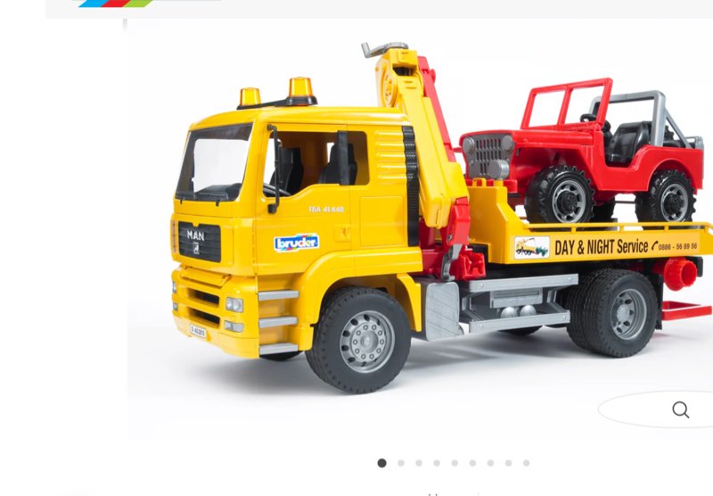 Bruder 02750 MAN TGA Breakdown Truck w/ Cross Country Vehicle 20.12