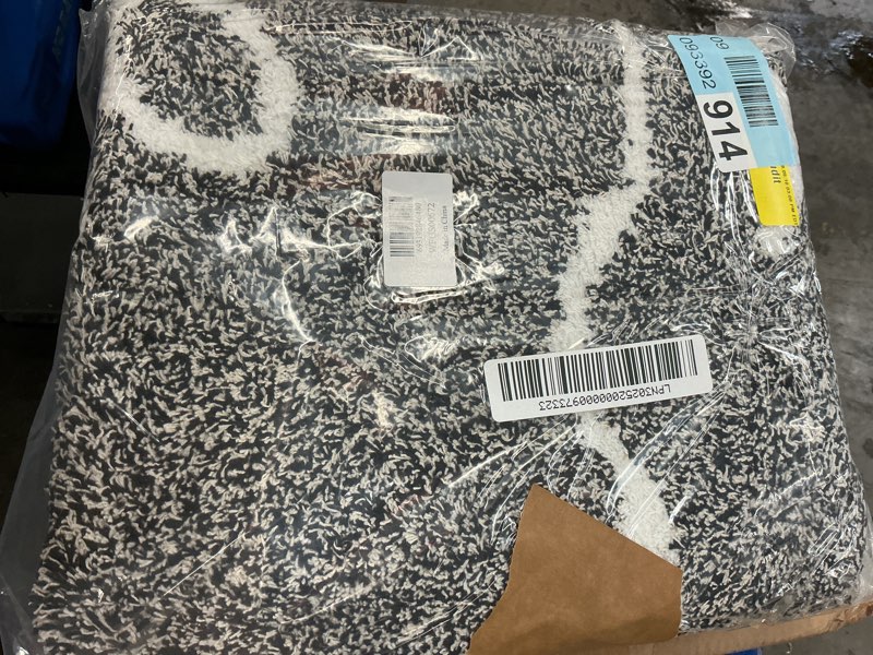 Black and Grey Design Area Rug
