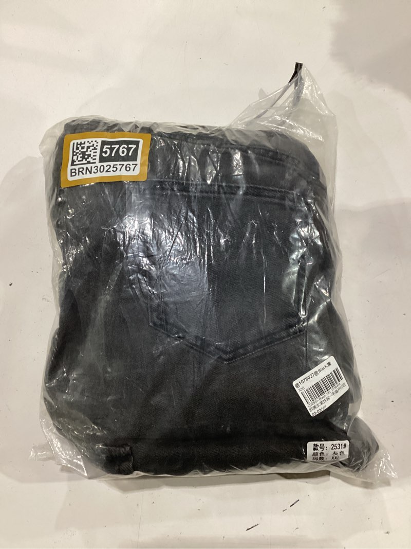 Condition photo showing Good Condition for letsvdo denim jumpsuit for women sexy long sleeve off shoulder cargo wide leg jean romper(for club,going out,party) black xx-large