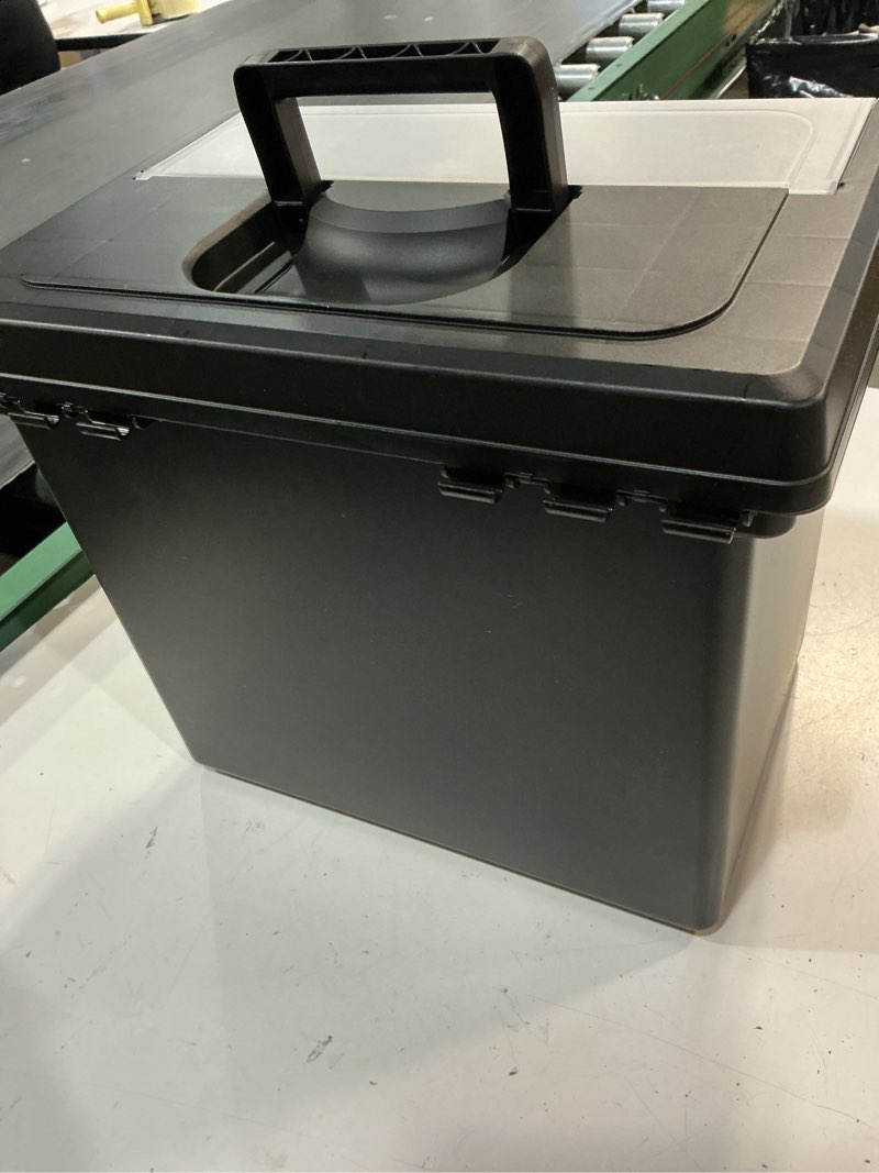 Condition photo showing Good Condition for iris usa portable file box with built-in organizer lid and pendaflex hanging folders