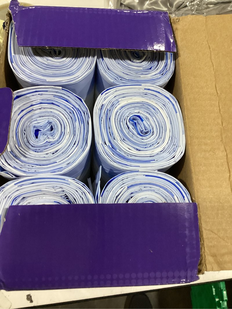 Condition photo showing Good Condition for T.FORING 15 Gallon Trash Compactor Bags with Drawstring - 120 Count Heavy Duty 1.7 Mil Garbage Bags 56 Liter Tall Kitchen Bin Liners Unscented White for Home Yard Lawn 15gal-120