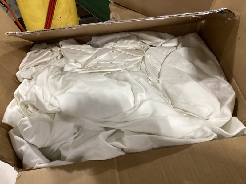 Condition photo showing As Is for twk 1200 tc 100% egyptian long-staple cotton bedding sheets set, luxury hotel style deep pocket with elastic reinforced seams sheet set, soft & comfy natural sheets(white king)