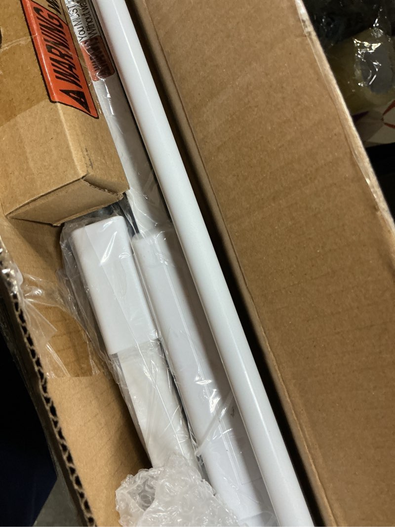 Condition photo showing New/Like New for WAOWAO Clear Baby Gate for Stairs Modern Design Acrylic Auto Close Pet Gate, 29.52-47.24" Wide Safety Baby Gate for Doorways,White Clear Dog Gates Indoor, Hallways,Kitchen White 29.52-47.24"