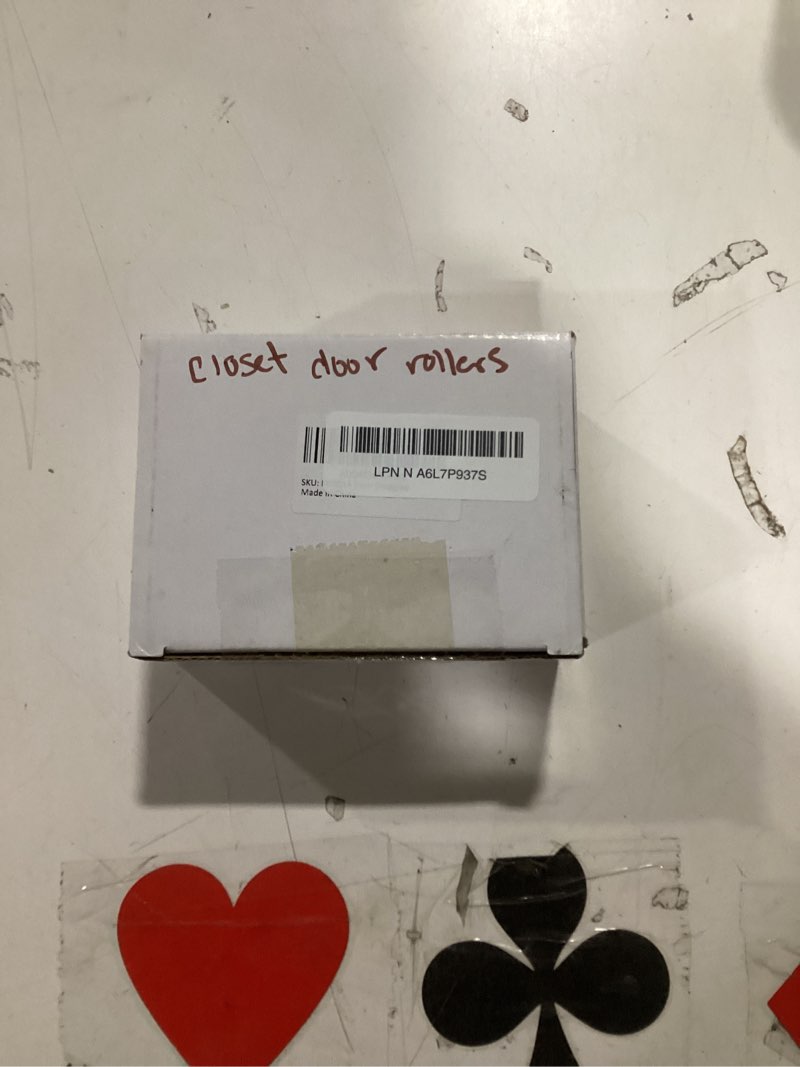 Condition photo showing As Is for Sliding Closet Door Roller Kit – Top Hung Door Replacement Hardware with 1-Inch Convex Ball Bearing 