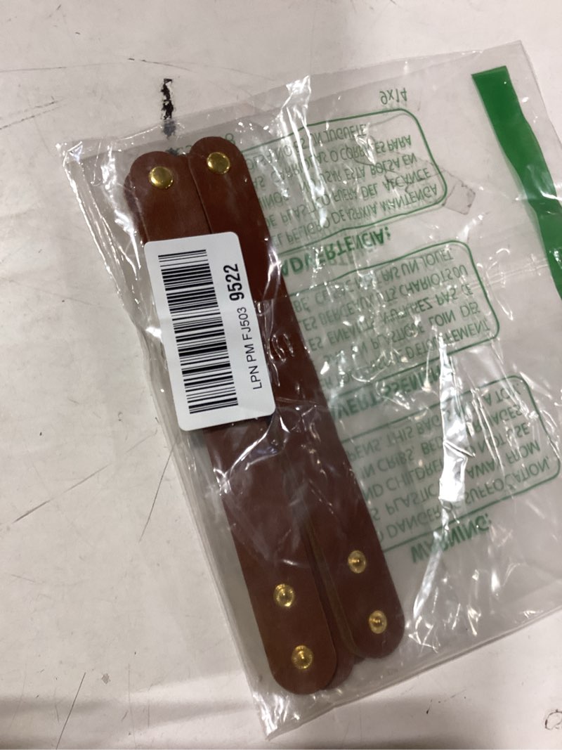 Condition photo showing As Is for OLYCRAFT 12pcs Adjustable Leather Bracelets 8.6x1 Inch Blank Genuine Leather Snap Bracelets Blank Leathers Cuff Bracelet Leathers Wristband Brown Bracelet for DIY Craft Jewelry Making