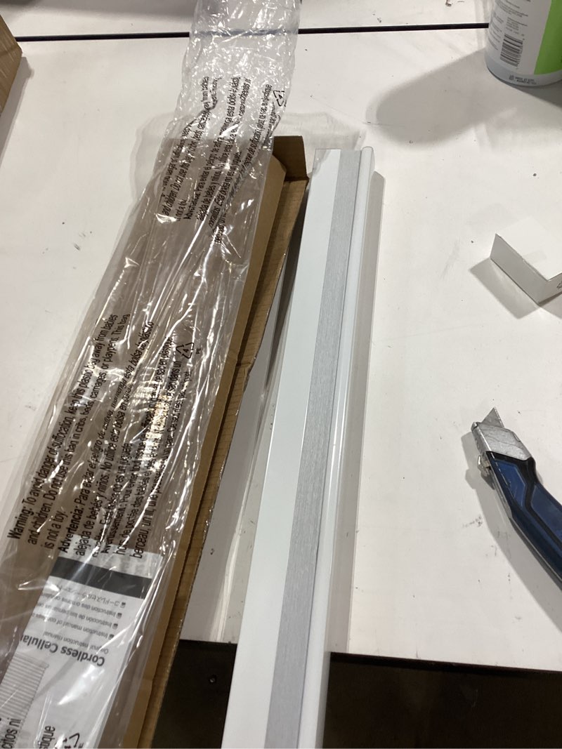 Condition photo showing Good Condition for lazblinds cordless cellular shades, blackout privacy honeycomb shades for home, thermal insulation noise reduction blinds for windows, 24'' w x 36'' h, white blackout-white 24'' w x 36'' h