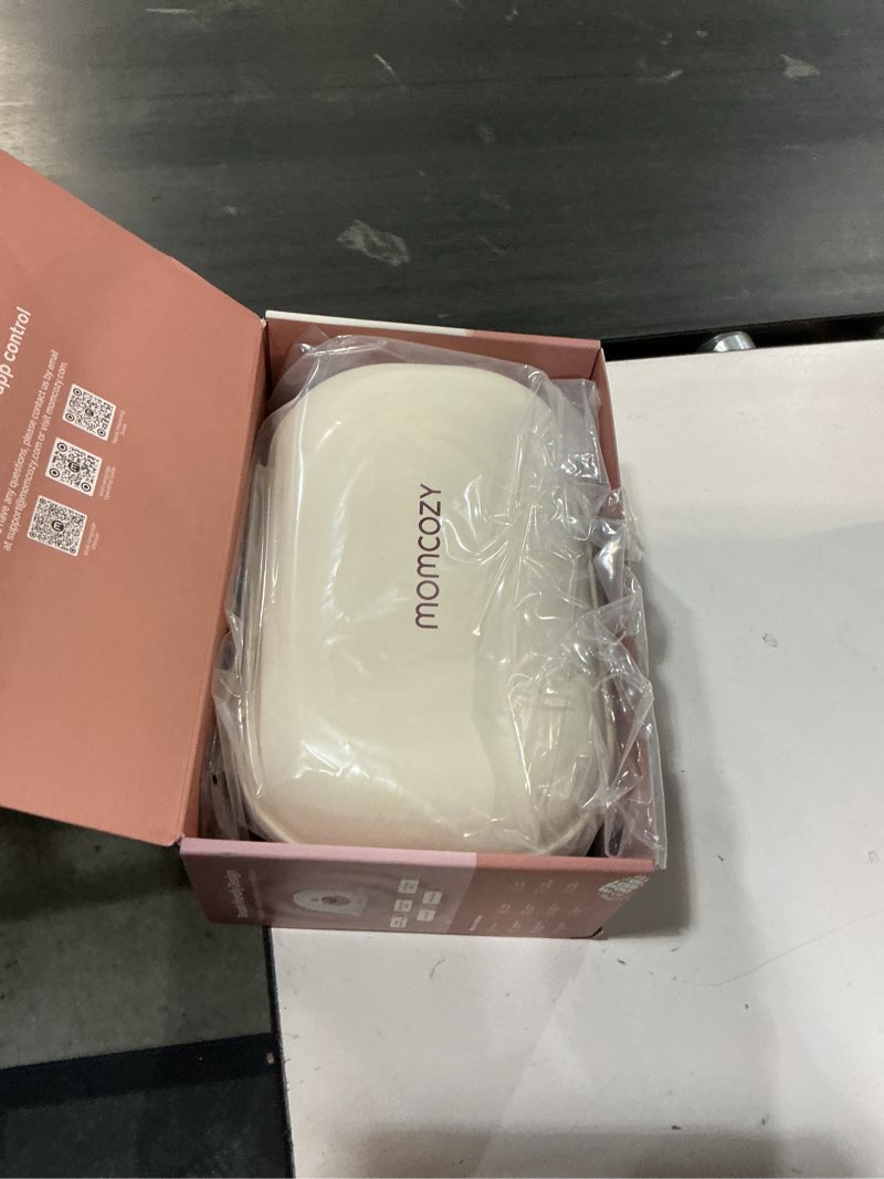 Condition photo showing New/Like New for momcozy m5 smart app controlled wearable breast pump, hands-free wireless electric pump, 3 modes 9 suction levels, bpa-free, portable lightweight, 24mm flange, 2-pack cozy red