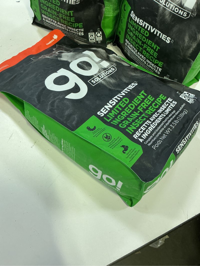 Condition photo showing New/Like New for (bb-2026-may)go! solutions sensitivities limited ingredient insect grain-free dry dog food, chicken-free kibble m