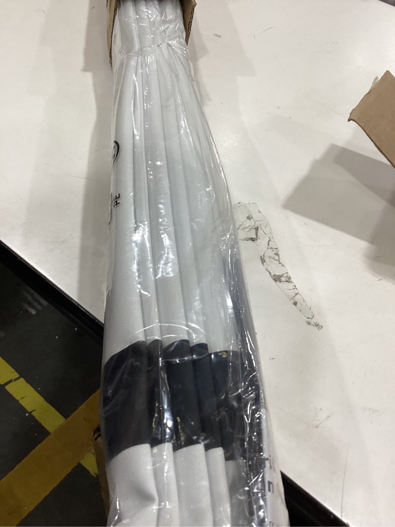 Condition photo showing As Is for LazBlinds No Tools No Drill Cordless Roman Shades for Windows, Blackout Thermal Insulated UV Blocking Window Blinds, Room Darkening Fabric Blinds for Indoor Windows, 20'' W x 64'' H, White-Black White-black (Blackout) 20" W x 64" H