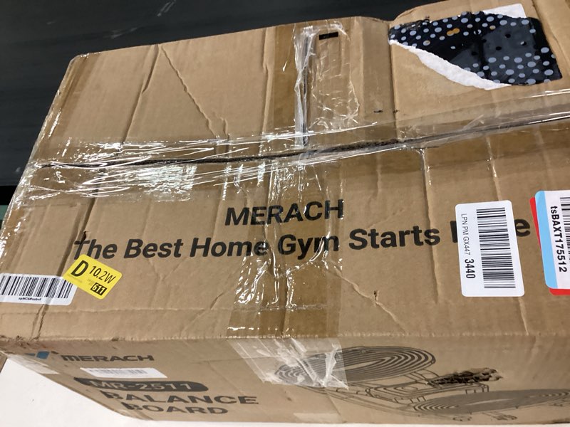 Condition photo showing New/Like New for merach rocking steppers for exercise at home, 3d motion stair stepper with resistance bands for full body workout & low-impact balance board, 330 lbs loading capacity exercise equipment black