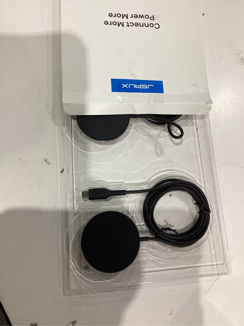 Condition photo showing Good Condition for for iPhone 17 MagSafe Charger 2-Pack, JSAUX 15W Magnetic Wireless Charger for MagSafe Charger, iPhone 17 Air Pro Max/16/15/14/13/12 Series/Airpods, Mag Wireless Charging Pad-Black Black Standard (2 Pack)