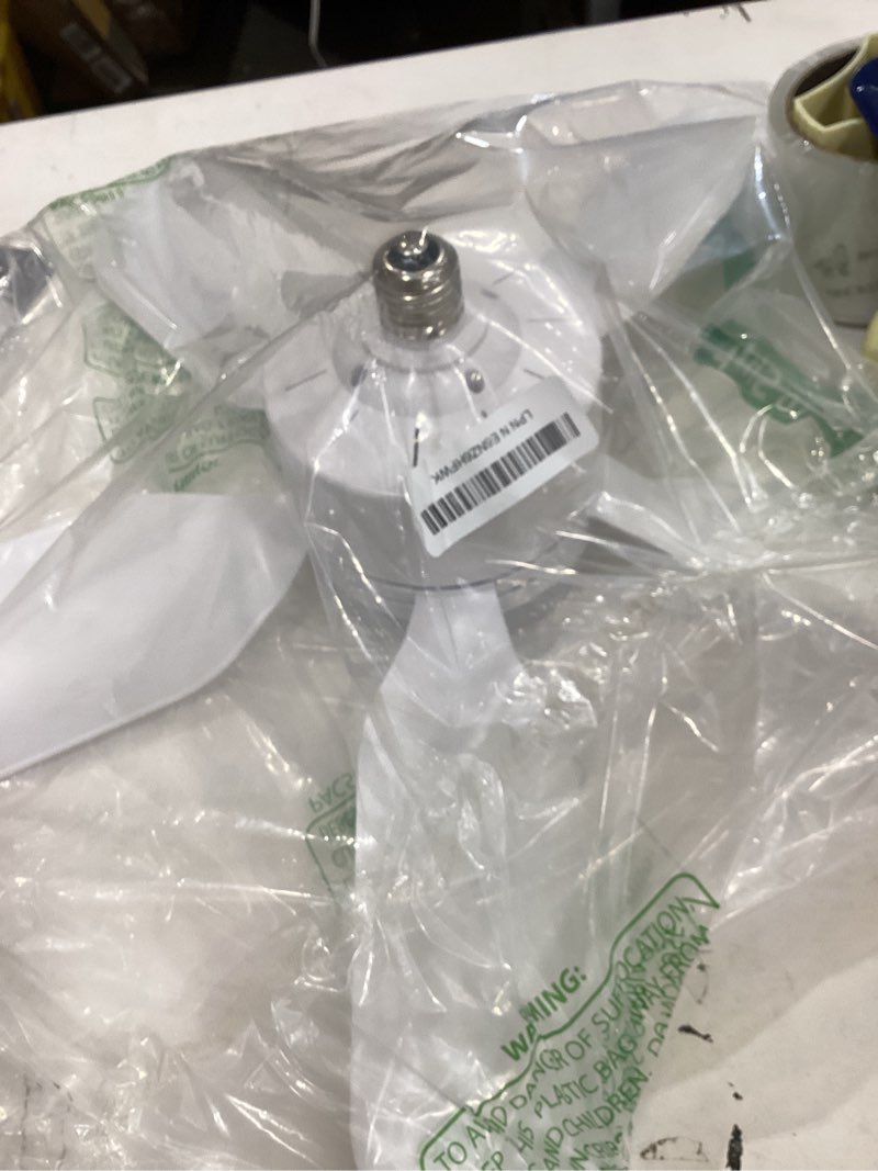 Condition photo showing New/Like New for 20" socket fan light with remote, 30w 2000 lumens, 3 colors 3000-6000k small ceiling fans with lights and remote 6 speed wind light bulb fan for bedroom, kitchen, laundry room, garage 1