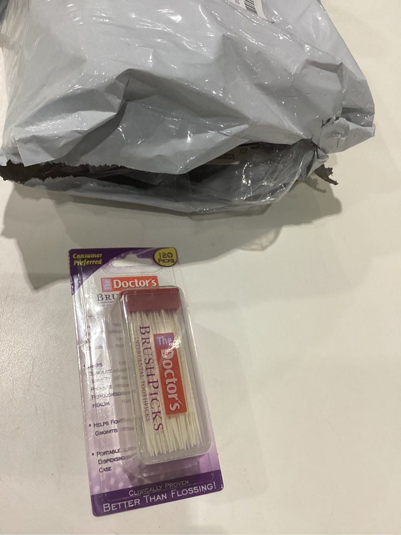 Condition photo showing New/Like New for The Doctor's BrushPicks Interdental Toothpicks, 120 Count. (Pack of 10)