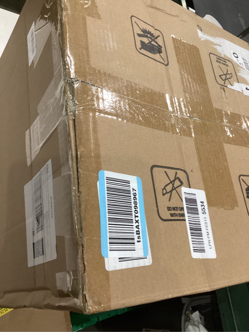 Condition photo showing Good Condition for Get Set Style Modern Round Ottoman with Soft Padded Seat, Storage Vanity Chairs for Makeup, Upholstered Footrest Stool Ottoman Foot Stool for Living Room, Bedroom White