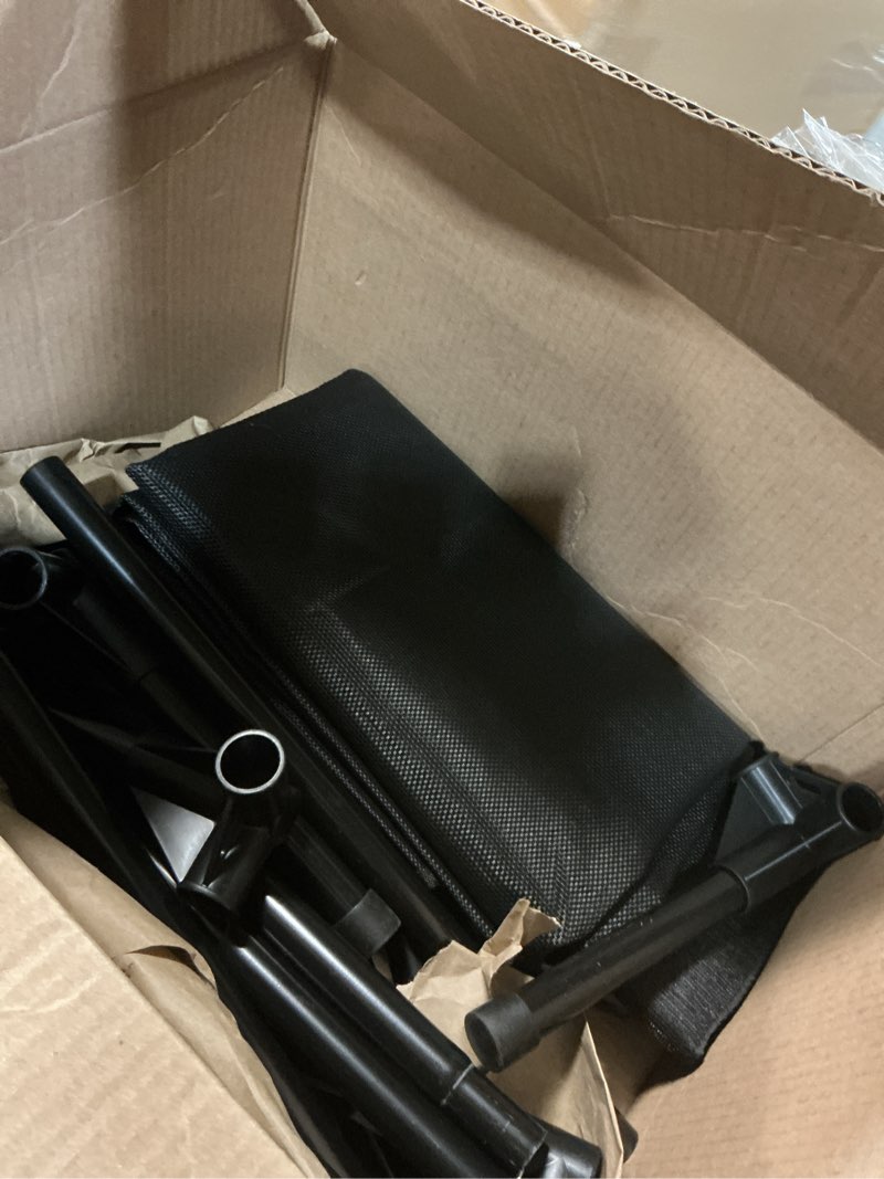 Condition photo showing As Is for XL Elevated Dog Bed for Large Dogs, Extra Raised Dog Cot Beds, Heavy Duty Pet Cots with Durable Supportive Teslin Recyclable Mesh, Indoor & Outdoor Pet Bed Black X-Large