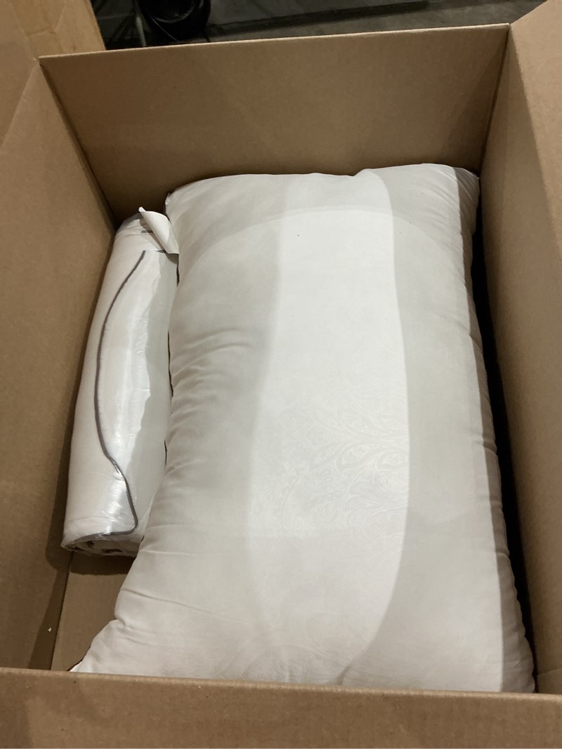 Condition photo showing As Is for hotel collection bed pillows for sleeping 2 pack queen size cooling pillows set of 2 for back, stomach or side sleepers, super soft down alternative microfiber filled pillows queen (pack of 2)