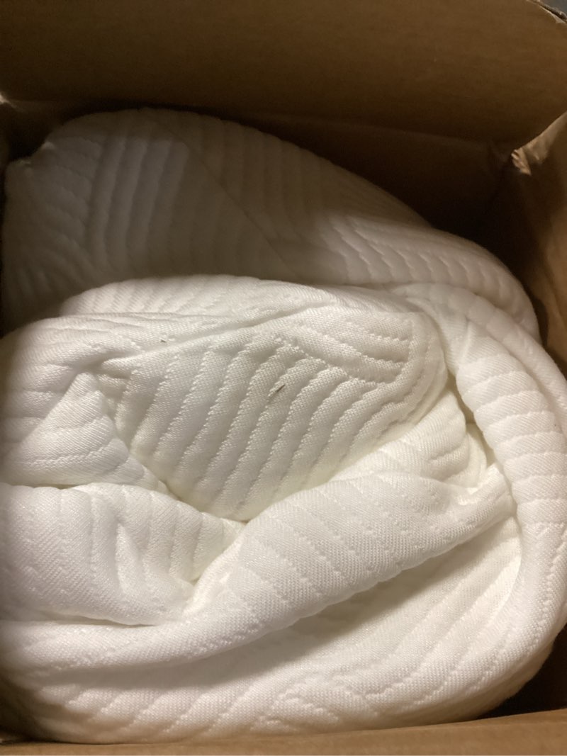 Condition photo showing As Is for 7'' High Loft Pillow for Side Sleepers - Firm Memory Foam Pillow for Broad Shoulders & Large Frames, Tall Thick Pilllow for Neck and Shoulder Alignment, Relief for Heavy Sleepers High Loft Pillow- 7"