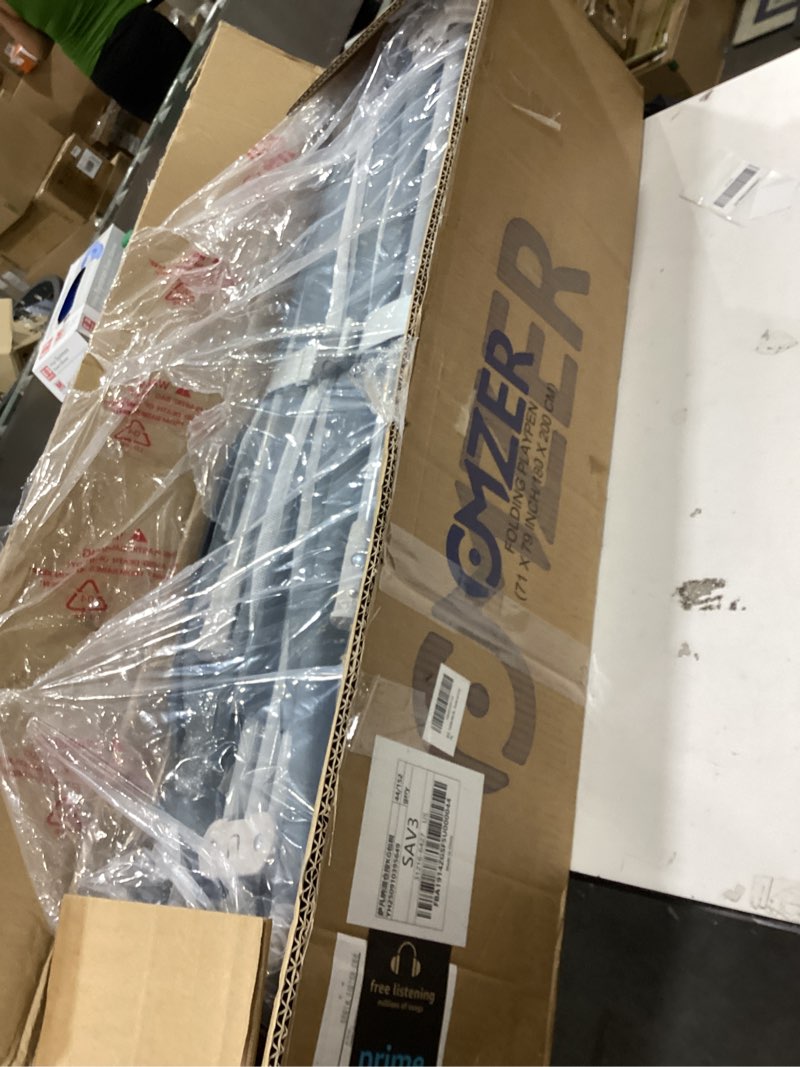 Condition photo showing New/Like New for Foldable Baby Playpen - 71"×79" Collapsible Play Pen for Babies and Toddlers - Indoor Outdoor Travel Playpen - Sturdy with Mesh View Portable Play Yard - Folding Play Pen with 4 Handles and Carry Bag