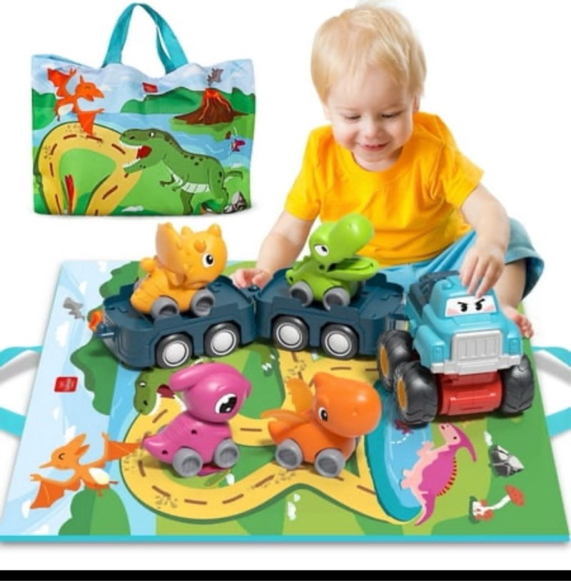 toys for 1 2 3 year old boys  dinosaur toy cars for toddlers  pull back cars baby toys  press and go toy cars  f