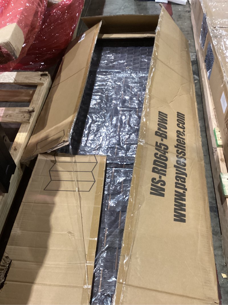 Condition photo showing As Is for fdw room divider 4 panel room screen divider wooden screen folding portable partition screens wood with removable storage shelves color,brown brown 4 panel