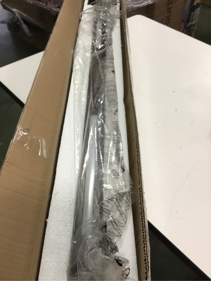 Condition photo showing As Is for 43.3" Wood Linear Pendant Light, Dimmable Kitchen Island Lighting with Remote, 24W LED Hanging Pendant Light, Island Lights for Dining Room, Kitchen Island, Bar, Pool Table-Walnut Color D-Walnut