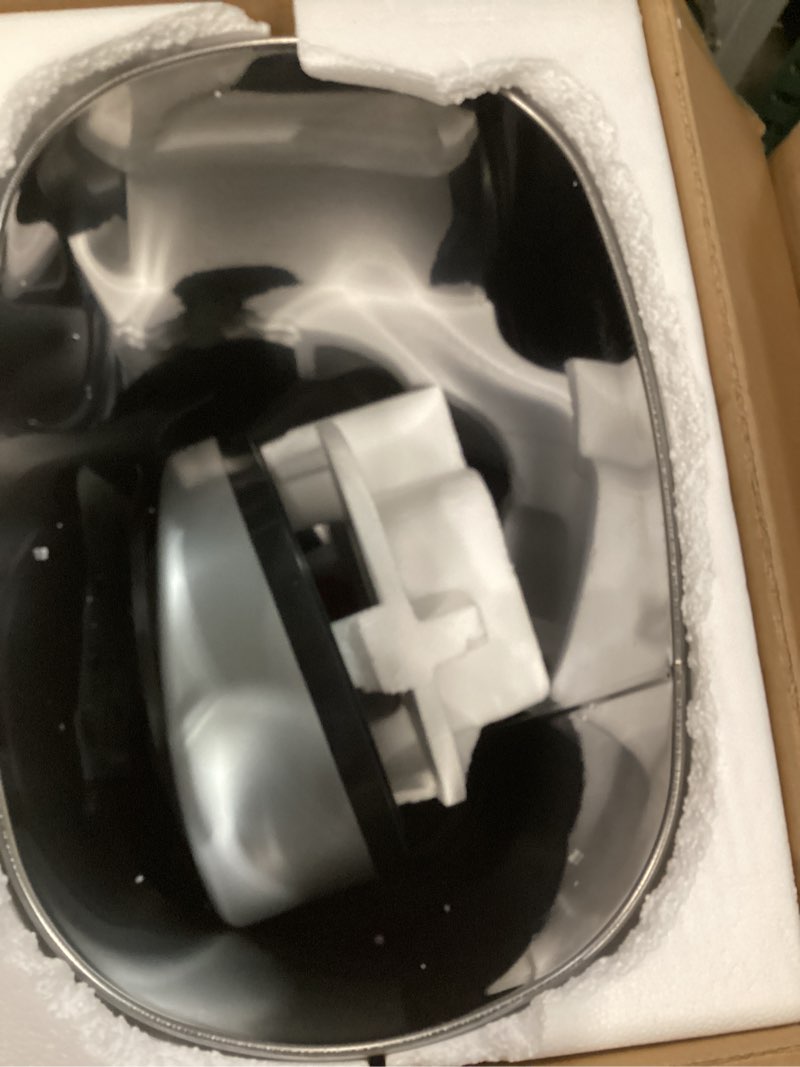 Condition photo showing Good Condition for itouchless 13 gallon oval sensor trash can with odor filter, automatic motion sensor kitchen bin, soft-close stainless steel, slim curved wastebasket for narrow walkways & islands, matte silver light silver, black