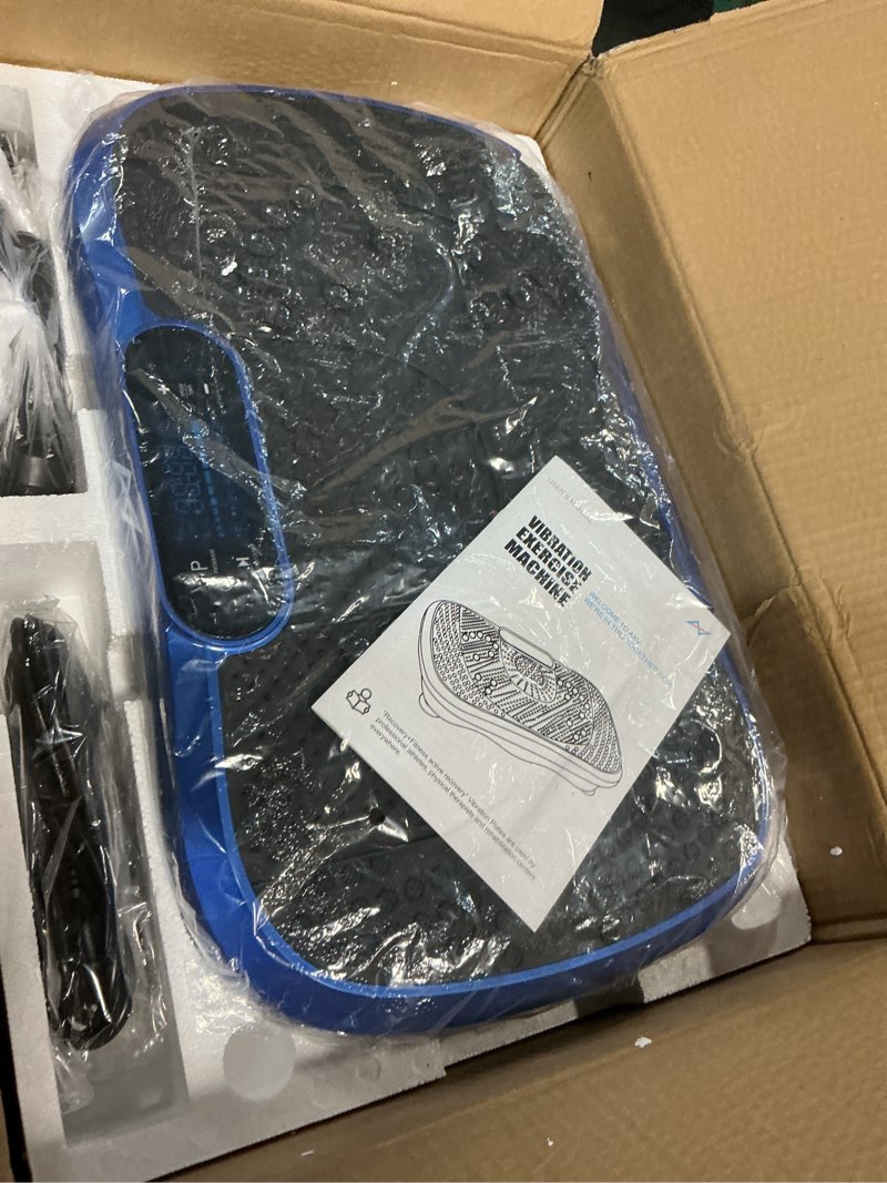 Condition photo showing New/Like New for AXV Vibration Plate Fitness Platform Exercise Machine Vibrating Shaking Full Body Shaker Workout Vibrate Stand Shake Board Sport Gym for Weight Loss Fat Burner for Women Men SLIM-BLUE