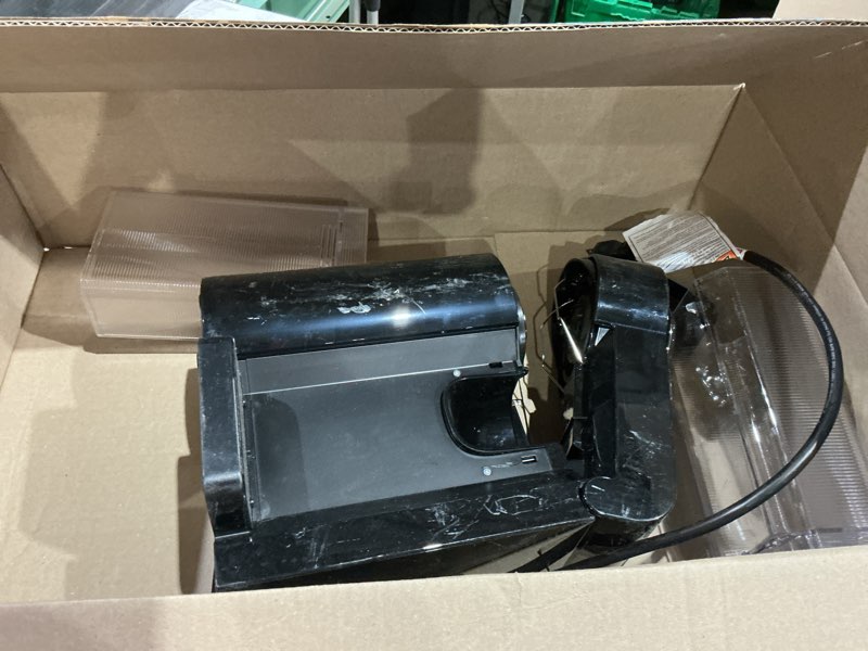 Condition photo showing As Is for nespresso vertuo coffee and espresso maker by de'longhi, piano black machine only black